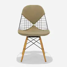 PKW-2 by Charles and Ray Eames, 1951, enameled steel, leather, walnut, sold Feb 2020