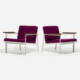 George Nelson & Associates, Steelframe armchairs model 5080, pair