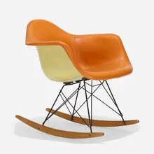 Charles and Ray Eames, RAR, 1950, molded fiberglass with rope edge, birch, zinc-plated steel