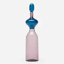 bottle with stopper by Gio Ponti, 1972, incalmo glass, sold Jan 2020