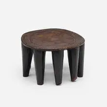 Nupe, stool, carved wood