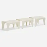 Marcel Breuer, nesting tables, set of three, 1936, lacquered wood