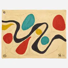 Alexander Calder, Turquoise tapestry, 1975, hand-woven maguey fiber