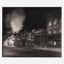 Main Line on Main Street, North Fork, West Virginia by O. Winston Link, gelatin silver print, sold Jan 2020