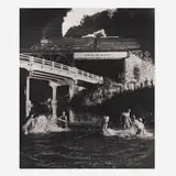 Hawksbill Creek Swimming Hole, Luray, Virginia by O. Winston Link, gelatin silver print, sold Jan 2020