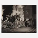 Coaling Locomotives, Shaffers Crossing Yards, Roanoke, Virginia by O. Winston Link, gelatin silver print, sold Jan 2020