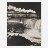 Train No. 2 Passing Gooseneck Dam on the Maury River, Buena Vista, Virginia by O. Winston Link, gelatin silver print, sold Jan 2020