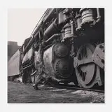 O. Winston Link, Testing for Air Leaks on a Y-6 Locomotive, Shaffers Crossing Yards, Roanoke, Virginia, gelatin silver print