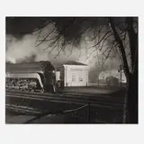 The Meet of Norfolk & Western Train No. 2 and Baltimore & Ohio Train No. 7, Shenandoah Junction, Virginia by O. Winston Link, gelatin silver print, sold Jan 2020