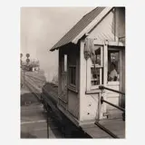 Crossing Guard in his Shanty, Jefferson Street , Roanoke, Virginia by O. Winston Link, gelatin silver print, sold Jan 2020