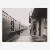 O. Winston Link, Abingdon Branch, Last Minute Mail Handed Aboard Train No. 202, Northbound, Lansing, North Carolina