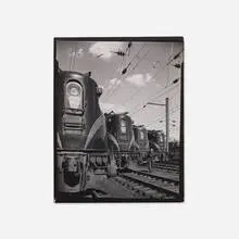 Pennsylvania Railroad GG-1 Locomotives, Sunnyside Yard, Long Island, New York by O. Winston Link, gelatin silver contact print, sold Jan 2020