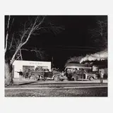 O. Winston Link, The Grottoes Volunteer Fire Department Answers a Call as Train No. 2 Passes, Grottoes, Virginia