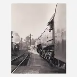 O. Winston Link, Fireman on Train No. 18, The Birmingham Special, Eastbound, Roanoke, Virginia