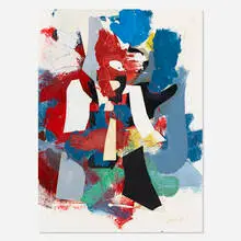 Robert Goodnough, Spartan Woman II, 1992, collage and acrylic on paper