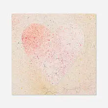 Dutch Heart by Jim Dine, c. 1970, lithograph in colors with collage, sold Jan 2020