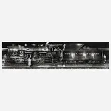 O. Winston Link, Class S1 Switching Locomotive No. 261 and its Crew, Roanoke, Virginia, gelatin silver print