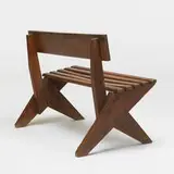 Ernesto Gomez Gallardo, bench, c. 1960, stained pine