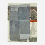 Robert Rauschenberg, Back Out, 1979, screenprint in colors with fabric collage