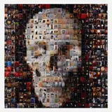 Maxim Ksuta, Day by Day, 2009, collage with color photographs on panel