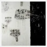 Jorge Luis Santos, Blanco y Negro (from the Vingo series), 2015, mixed media on canvas