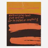 to persevere (from Words of Ugo Betti) by Corita Kent, 1965, screenprint in colors on 3M art fabric, sold Jan 2020