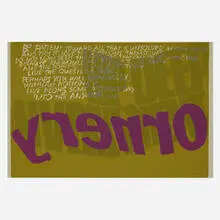 be patient by Corita Kent, 1967, screenprint in colors, sold Jan 2020