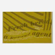 fresh bread by Corita Kent, 1967, screenprint in colors, sold Jan 2020