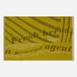 fresh bread by Corita Kent, 1967, screenprint in colors, sold Jan 2020