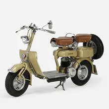 Lambretta, 125C scooter, 1951, painted and enameled steel, chromed metal, rubber, leather