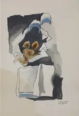 M. F. Husain, Untitled, each signed and numbered 21/250 in pencil 67 x 56cm