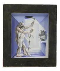 Ricardo Cinalli, Untitled, tempera 26.5 x 23.5cm