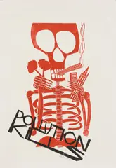 Paul Peter Piech, Untitled, 1920-1996) 'Pollution Kills' linocut printed in colours