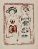 Massimo Campigli, Untitled, unframed; 'Les Jumelles' lithograph