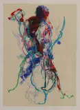 Anthony Roe, Untitled, acrylic and pastel 84 x 60cm Exhibited: Mall Galleries