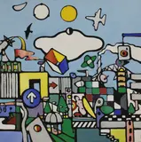 Peter Denmark, Untitled, acrylic on canvas 92 x 92cm
