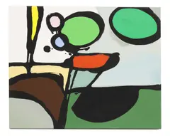 Untitled by Peter Denmark, acrylic on canvas 41 x 51cm, sold Jan 2021