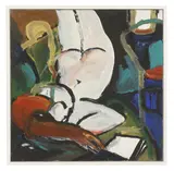 Peter Denmark, Untitled, Peter Denmark (1950-2014) Nude Reading oil on canvas 122 x 122cm .