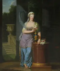 François Dumont, Untitled, the original gouache stood on his bureau in the Tuileries