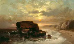 Lemuel M. Wiles, Coast of the Pacific near Santa Cruz, California, 1881, oil on canvas
