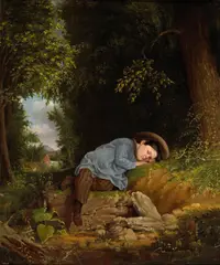 Albertus Del Orient Browere, A Pensive Moment, oil on canvas