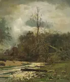 William Keith, Papermill Creek in West Marin, oil on canvas