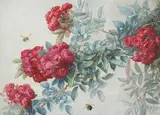 Paul de Longpré, Red Roses and Bumblebees