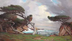 Anna Althea Hills, Windblown Cypress, Monterey, 1923, oil on canvas