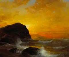 Sunset by Julian Rix, oil on canvas, sold Dec 2005