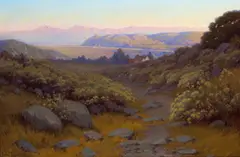 Looking Down River by John Marshall Gamble, oil on canvas, offered Dec 2005