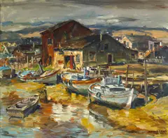 Low Tide by Maurice Logan, 1957, oil on canvas, sold Dec 2005