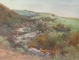 Charles Arthur Fries, Rocky Arroyo, oil on canvas