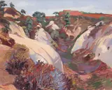 Tom Wilder, The Ranger Station at Torrey Pines, near San Diego, oil on canvas