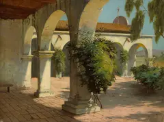 G.P. Stone, San Juan Capistrano Mission, 1909, oil on canvas